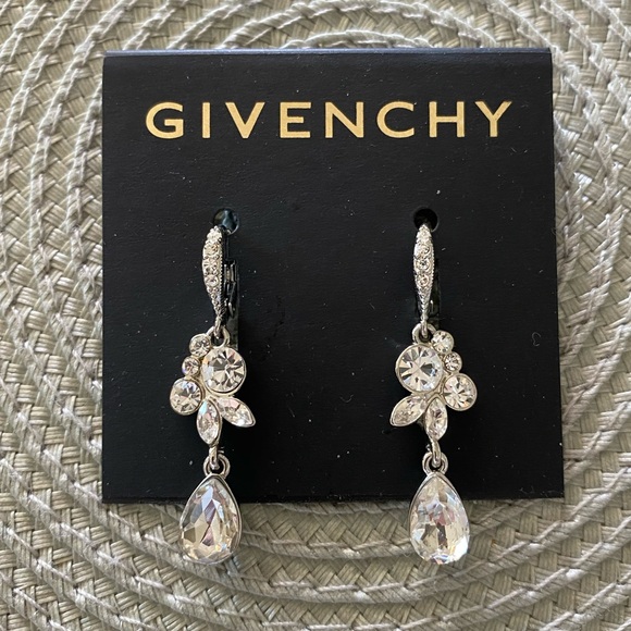Givenchy Jewelry - NWT Givenchy bridal/formal crystal pierced earrings with lever backs